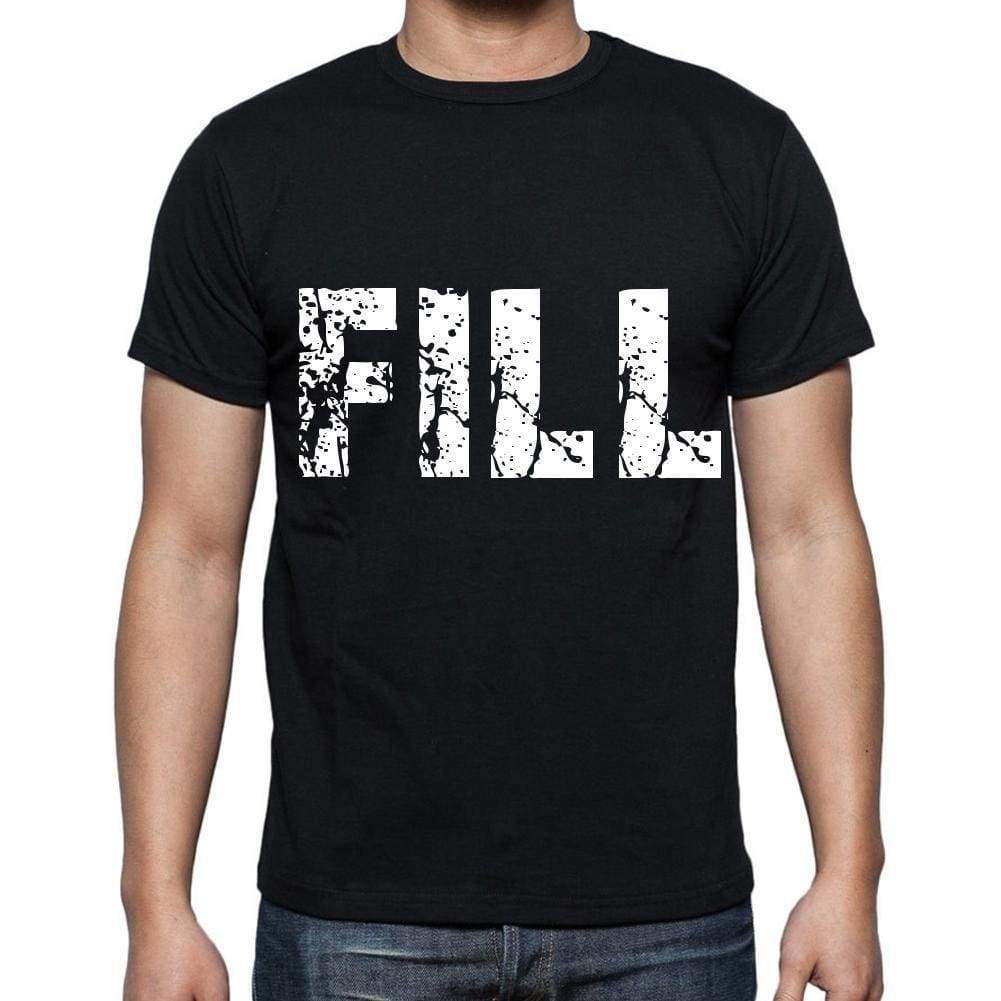 Fill Mens Short Sleeve Round Neck T-Shirt Black T-Shirt En