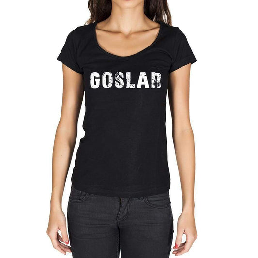 Goslar German Cities Black Womens Short Sleeve Round Neck T-Shirt 00002 - Casual