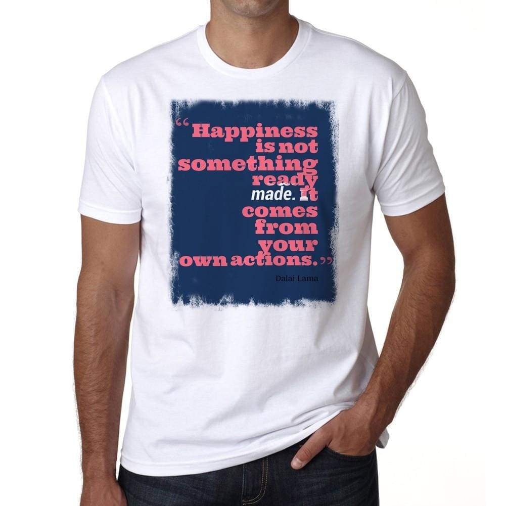 Happiness Is Not Something 1 Mens White Tee 100% Cotton 00169