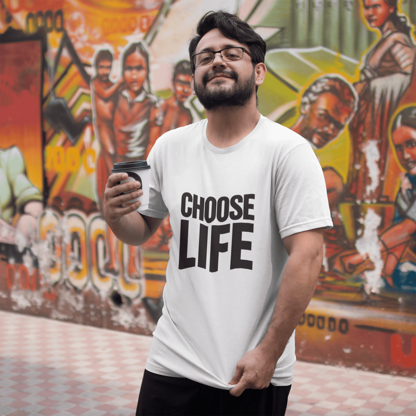 Choose Life, T-Shirt, Men's White Tshirt, Gift T-Shirt 00061