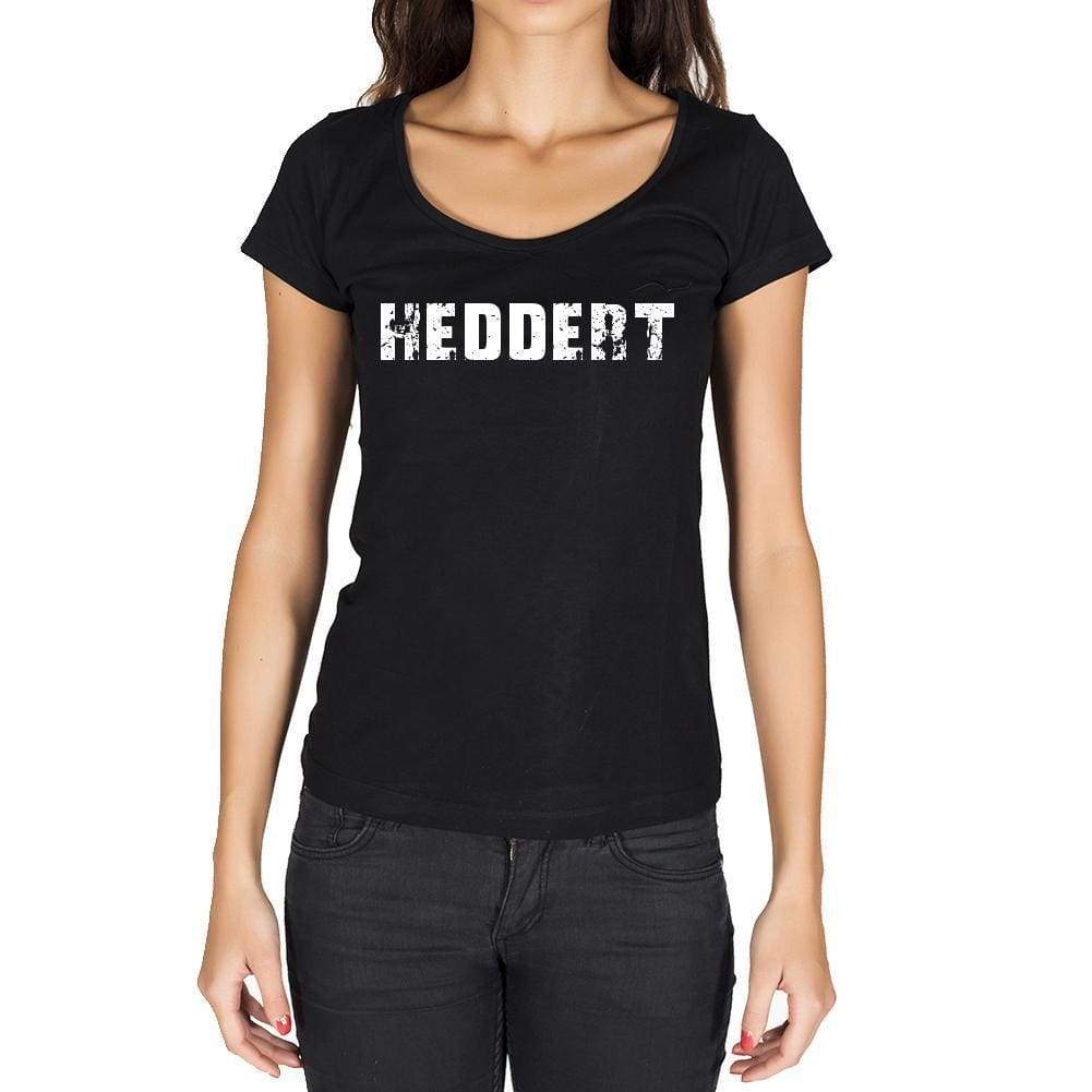 Heddert German Cities Black Womens Short Sleeve Round Neck T-Shirt 00002 - Casual