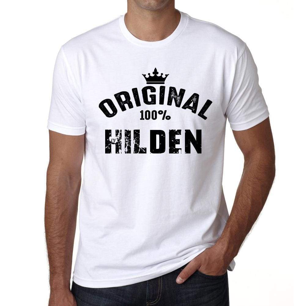 Hilden 100% German City White Mens Short Sleeve Round Neck T-Shirt 00001 - Casual