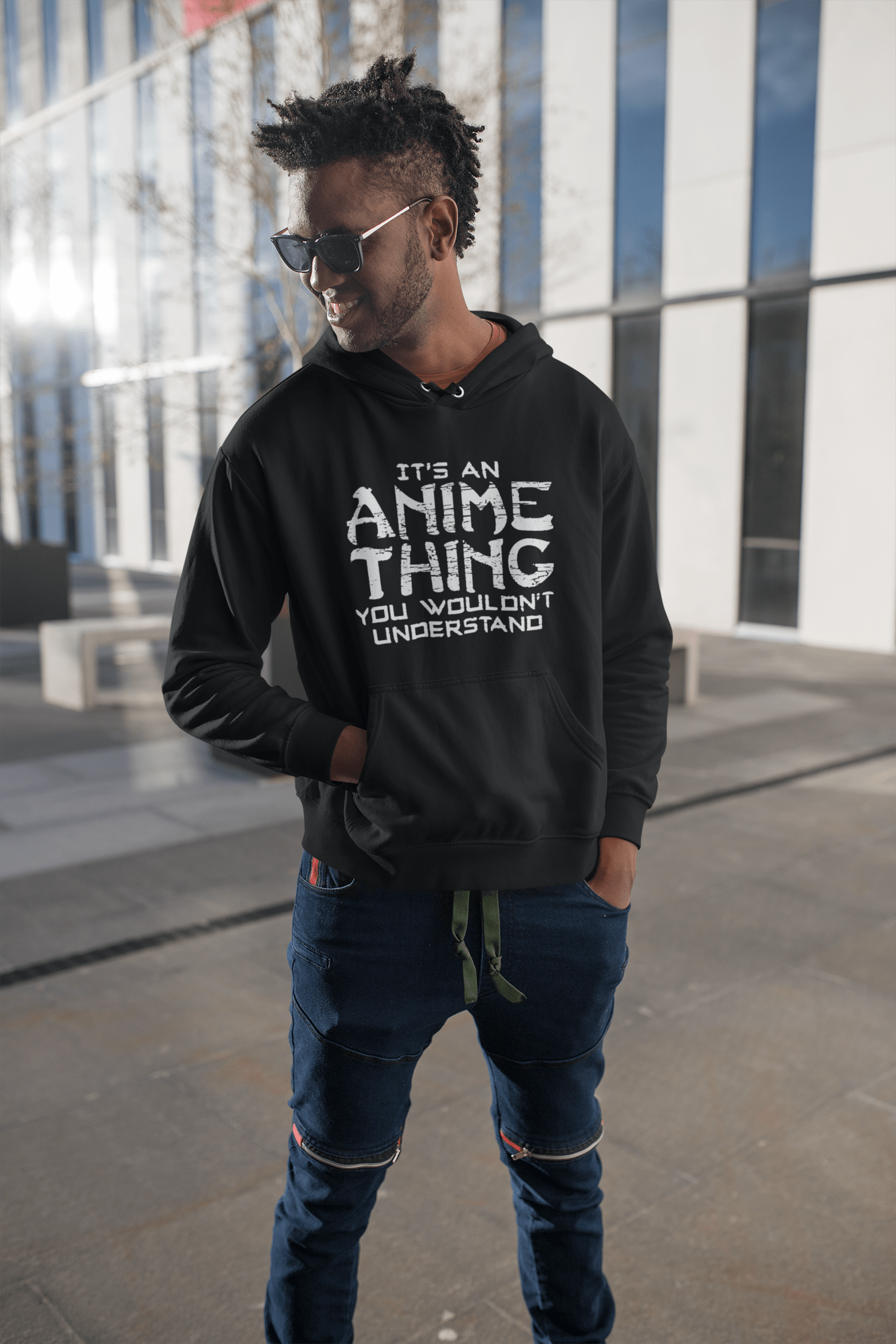 Printed Graphic Unisex It's an Anime Thing Hoodie Casual Hooded Sweatshirt