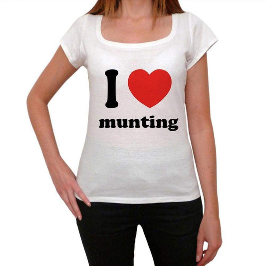 I Love Munting Womens Short Sleeve Round Neck T-Shirt 00037 - Casual