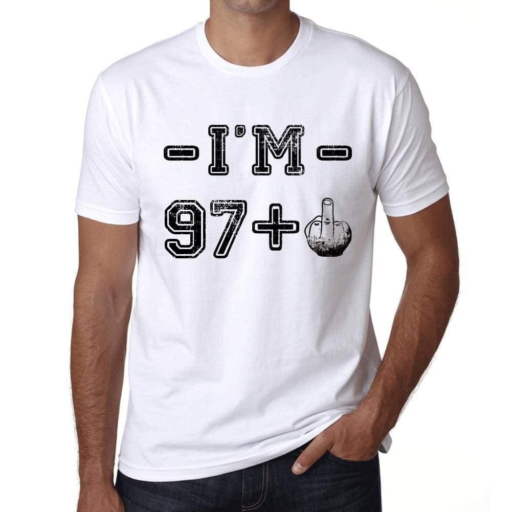 Im 97 Plus Mens T-Shirt White Birthday Gift 00443 - White / Xs - Casual