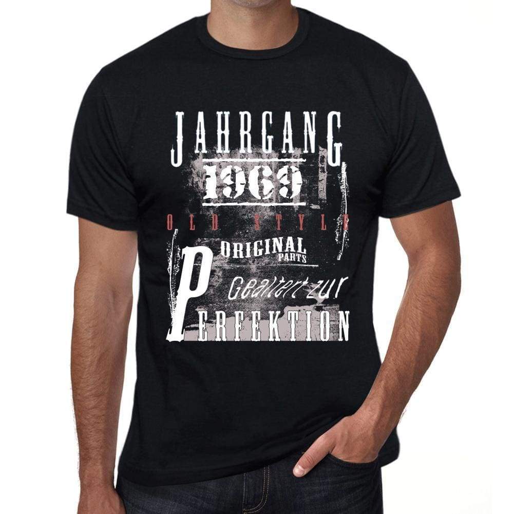 Jahrgang Birthday 1969 Black Mens Short Sleeve Round Neck T-Shirt Gift T-Shirt 00352 - Black / Xs - Casual