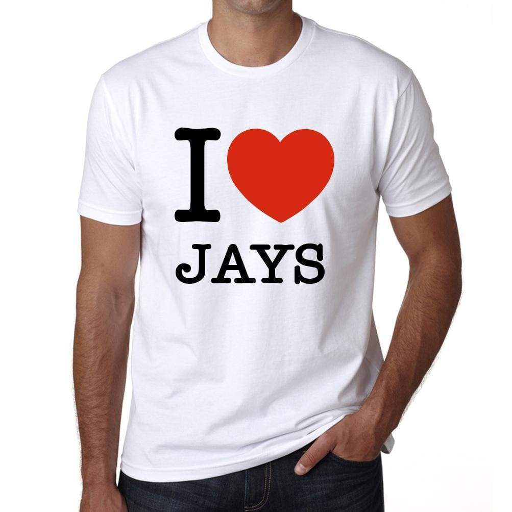 Jays I Love Animals White Mens Short Sleeve Round Neck T-Shirt 00064 - White / S - Casual