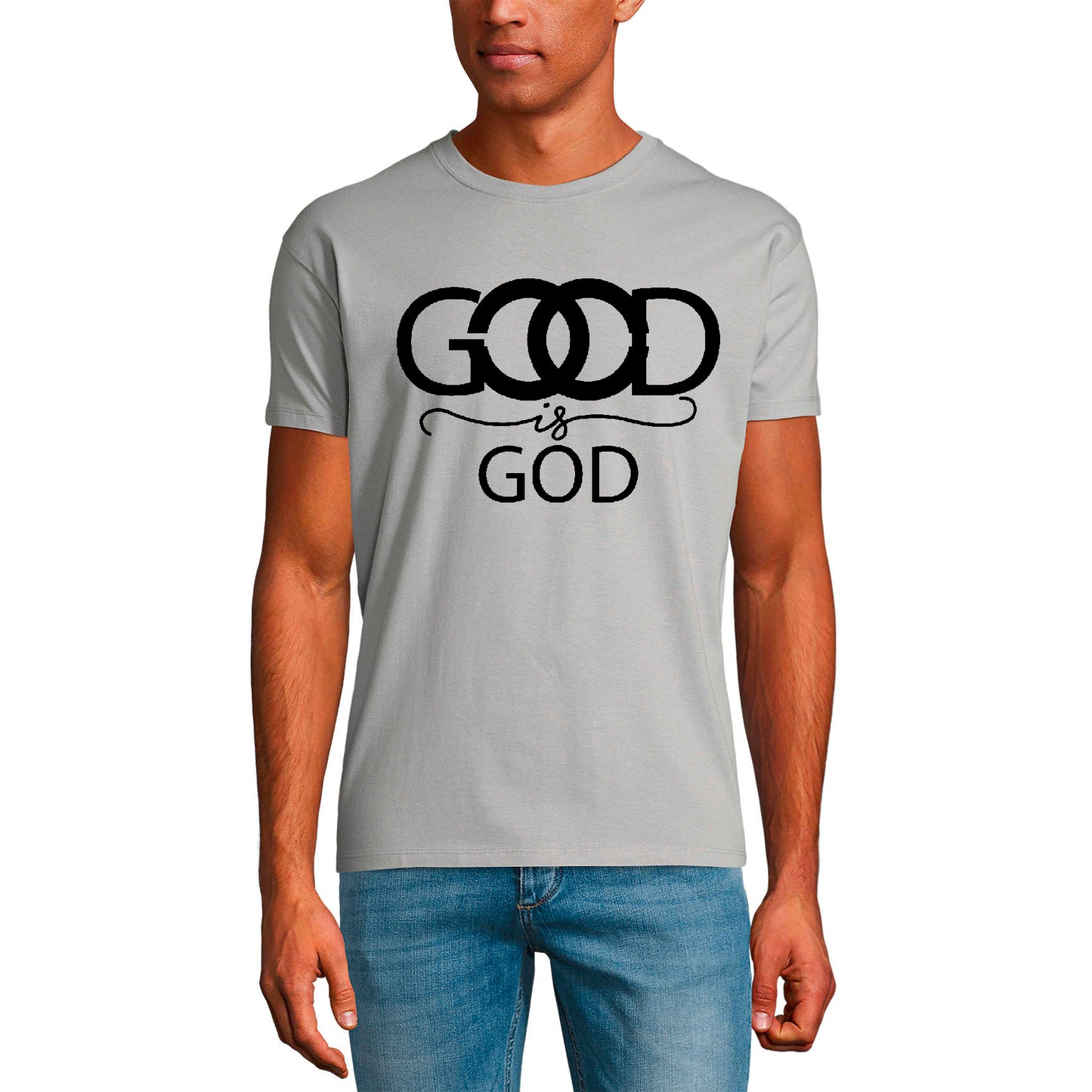 ULTRABASIC Men's T-Shirt Good is God - Bible Christian Religious Shirt