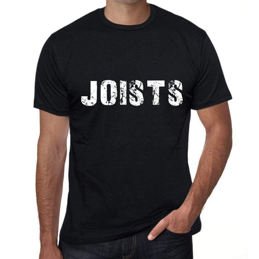 Joists Mens Vintage T Shirt Black Birthday Gift 00554 - Black / Xs - Casual