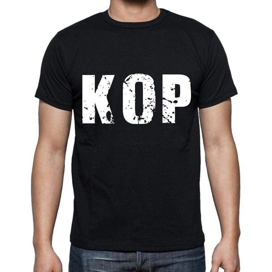 Kop Men T Shirts Short Sleeve T Shirts Men Tee Shirts For Men Cotton Black 3 Letters - Casual