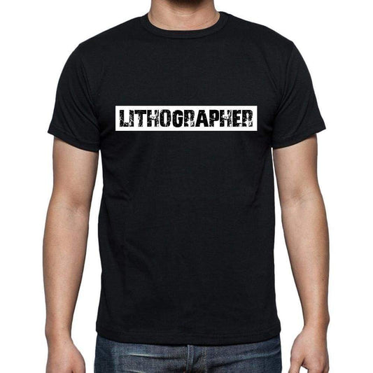 Lithographer T Shirt Mens T-Shirt Occupation S Size Black Cotton - T-Shirt