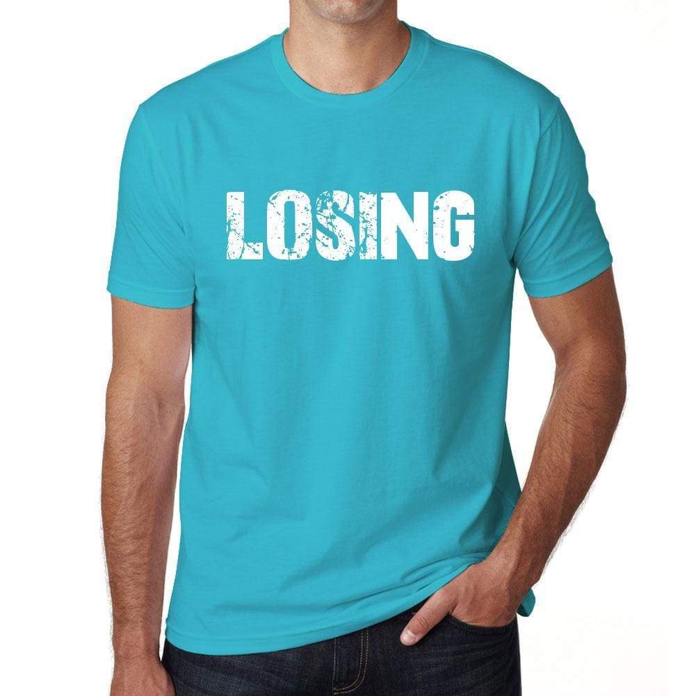 Losing Mens Short Sleeve Round Neck T-Shirt 00020 - Blue / S - Casual