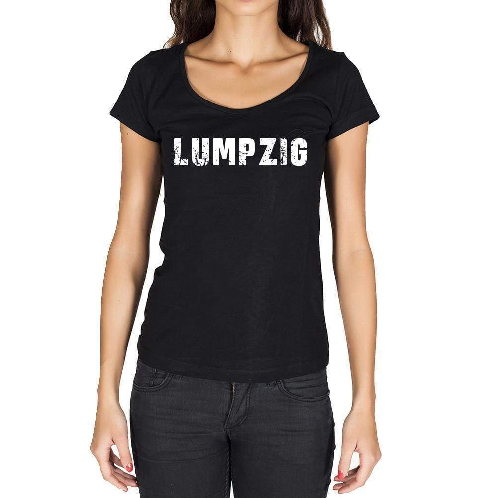 Lumpzig German Cities Black Womens Short Sleeve Round Neck T-Shirt 00002 - Casual