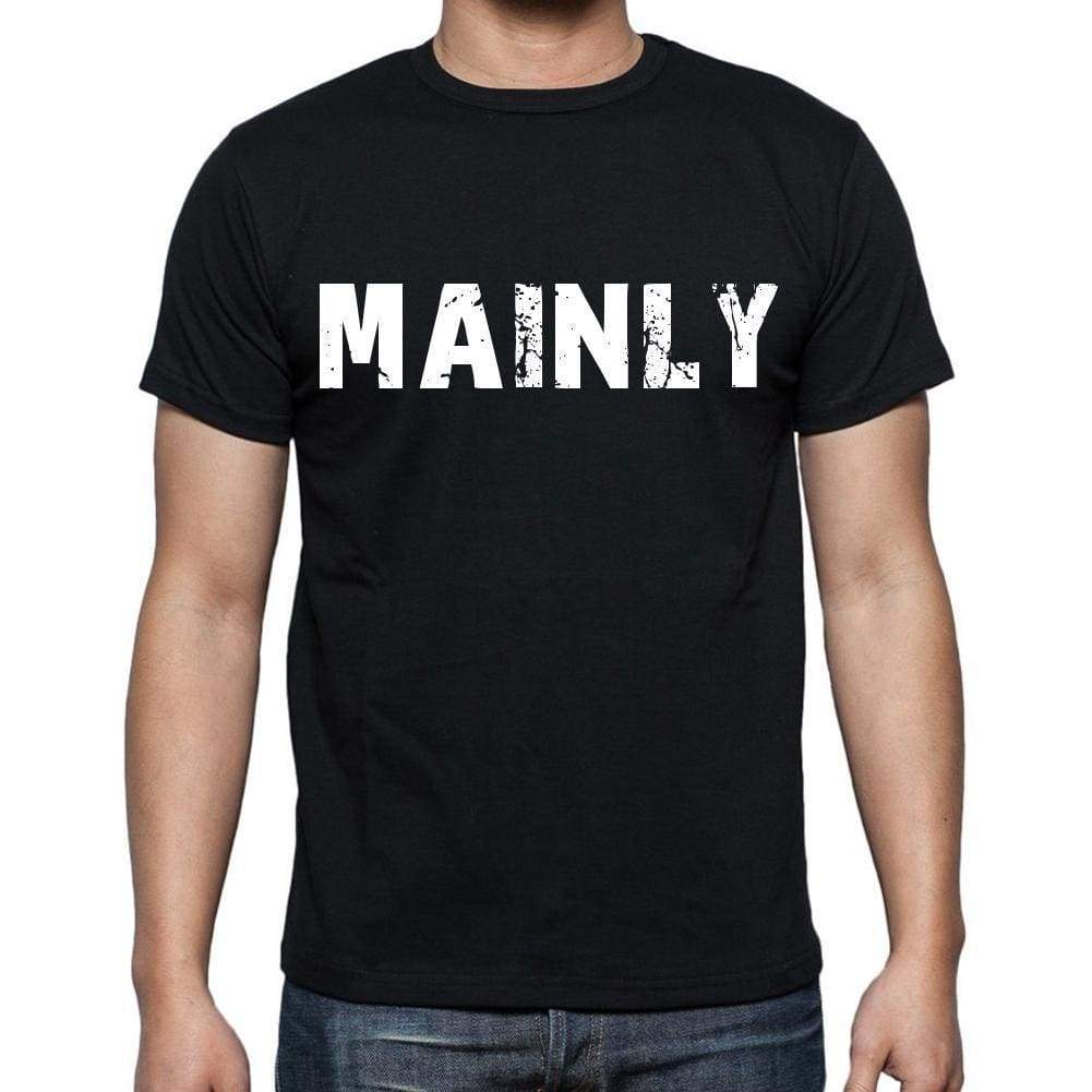 Mainly Mens Short Sleeve Round Neck T-Shirt Black T-Shirt En