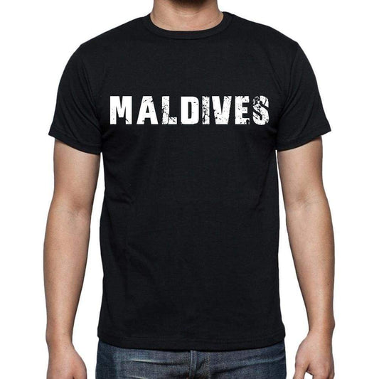 Maldives T-Shirt For Men Short Sleeve Round Neck Black T Shirt For Men - T-Shirt