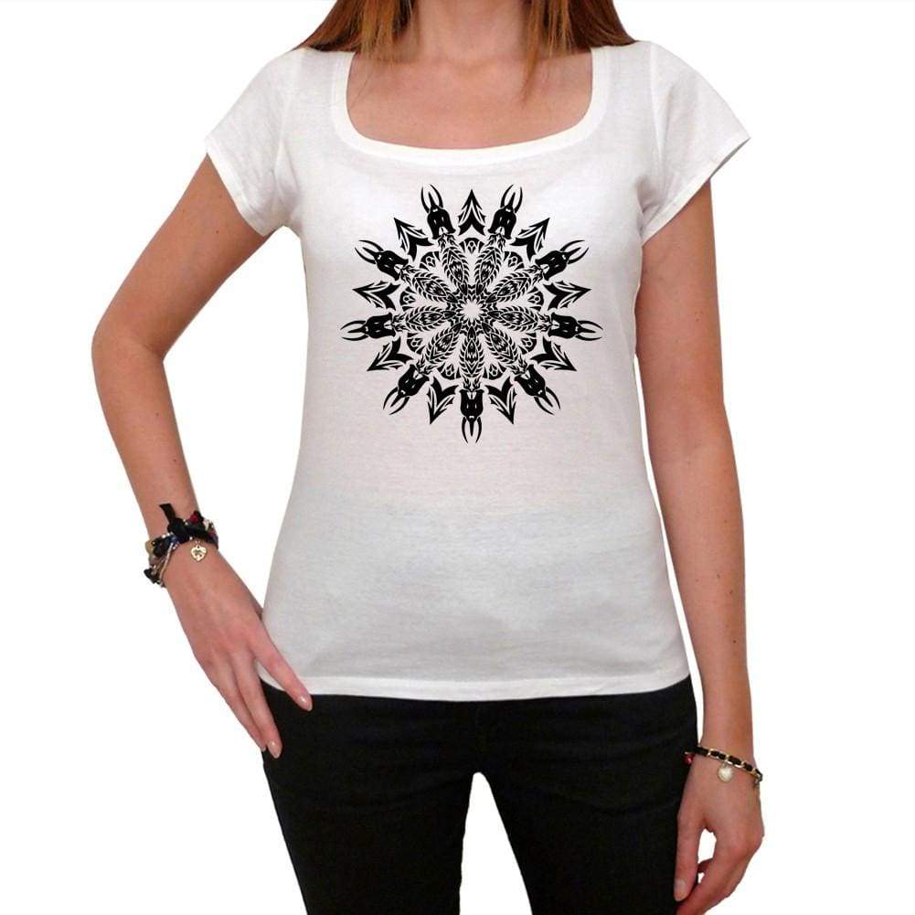 Mandala 15 White Womens T-Shirt 100% Cotton 00176