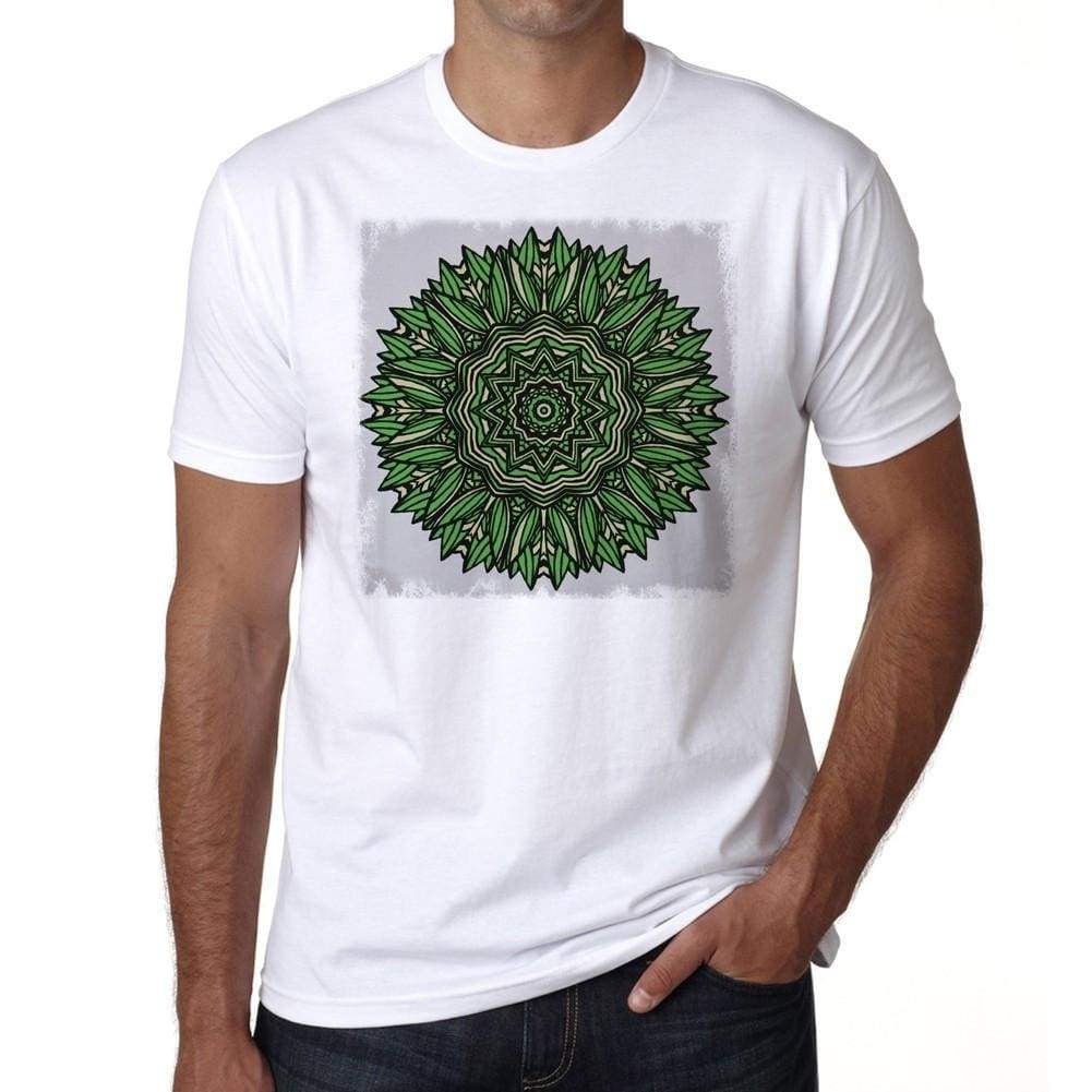 Mandala 6 H Mens White Tee 100% Cotton 00175