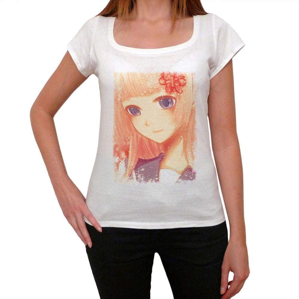 Manga Flower In The Hair T-Shirt For Women T Shirt Gift 00088 - T-Shirt