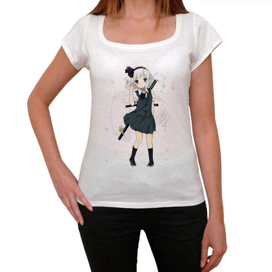 Manga Schoolgirl With Katana Sword T-Shirt For Women T Shirt Gift 00088 - T-Shirt