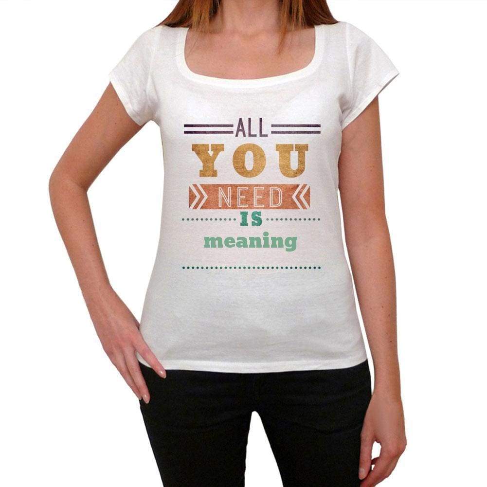 Meaning Womens Short Sleeve Round Neck T-Shirt 00024 - Casual