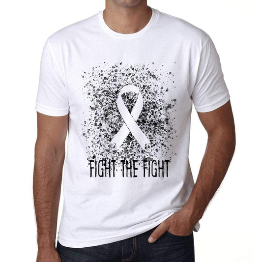 Mens Graphic T-Shirt Cancer Fight The Fight White - White / Xs / Cotton - T-Shirt