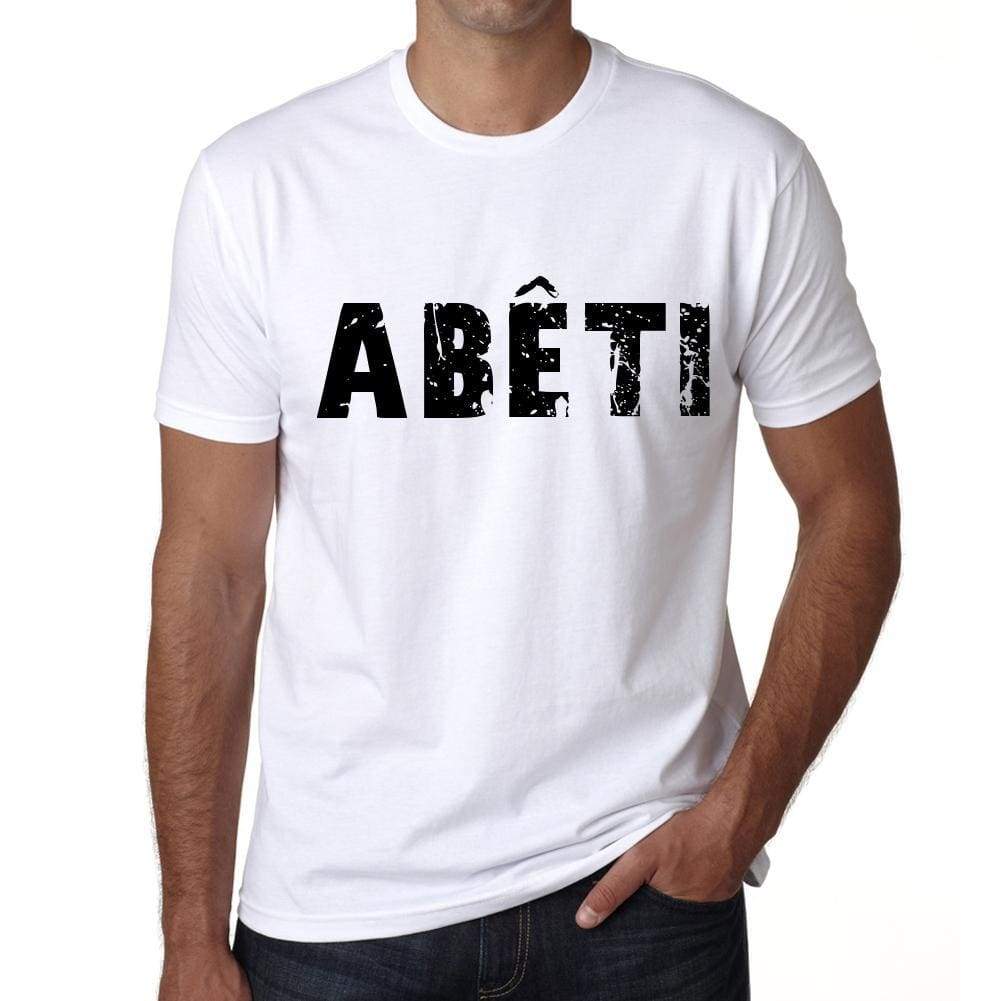 Mens Tee Shirt Vintage T Shirt Abêti X-Small White 00561 - White / Xs - Casual