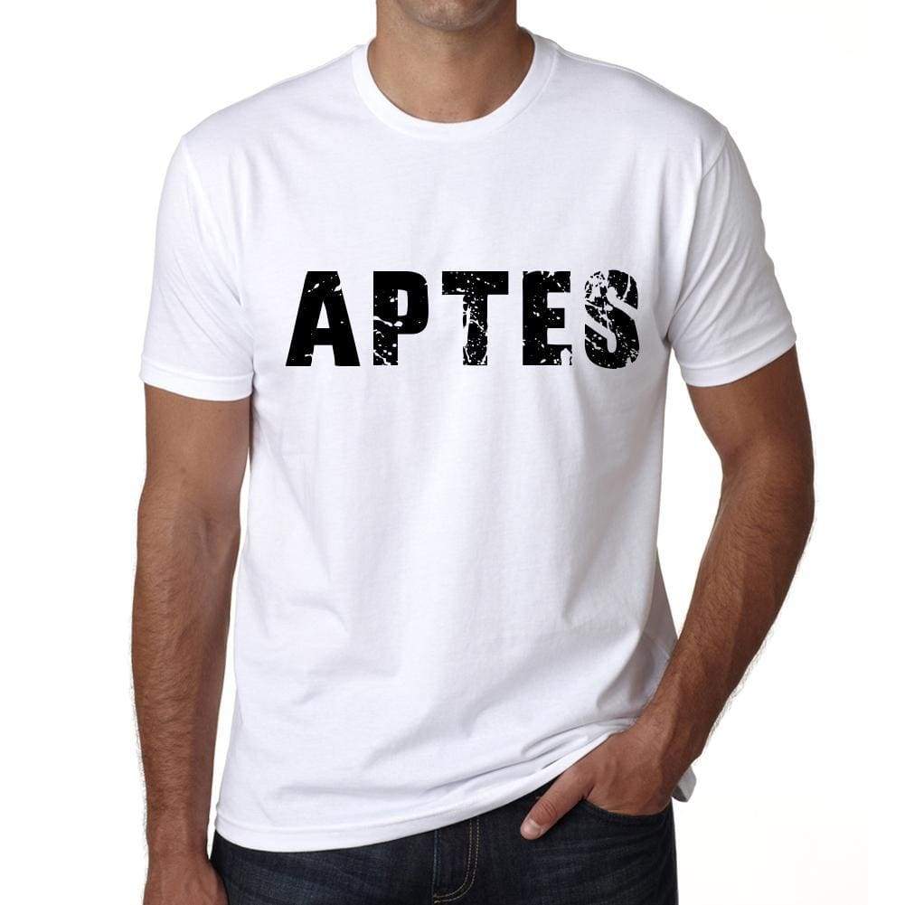 Mens Tee Shirt Vintage T Shirt Aptes X-Small White 00561 - White / Xs - Casual