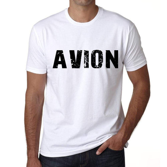 Mens Tee Shirt Vintage T Shirt Avion X-Small White 00561 - White / Xs - Casual