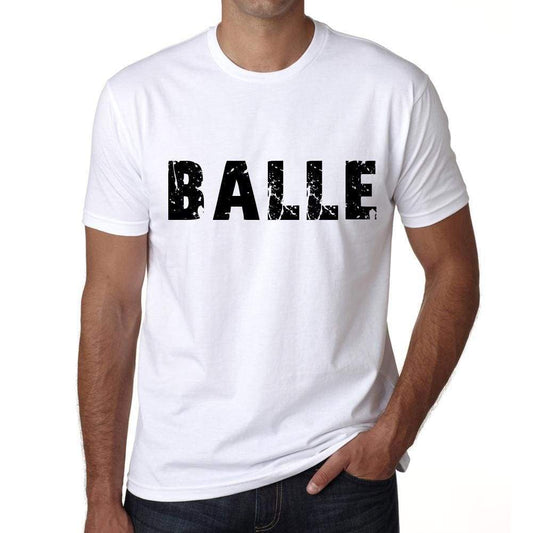 Mens Tee Shirt Vintage T Shirt Balle X-Small White 00561 - White / Xs - Casual