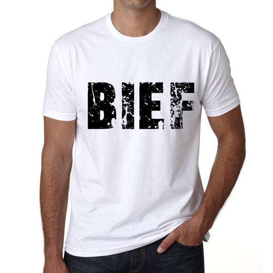 Mens Tee Shirt Vintage T Shirt Bief X-Small White 00560 - White / Xs - Casual