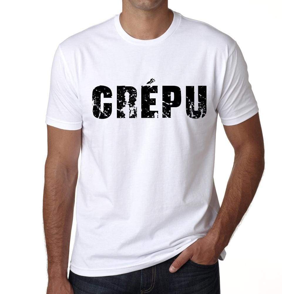 Mens Tee Shirt Vintage T Shirt Crépu X-Small White 00561 - White / Xs - Casual