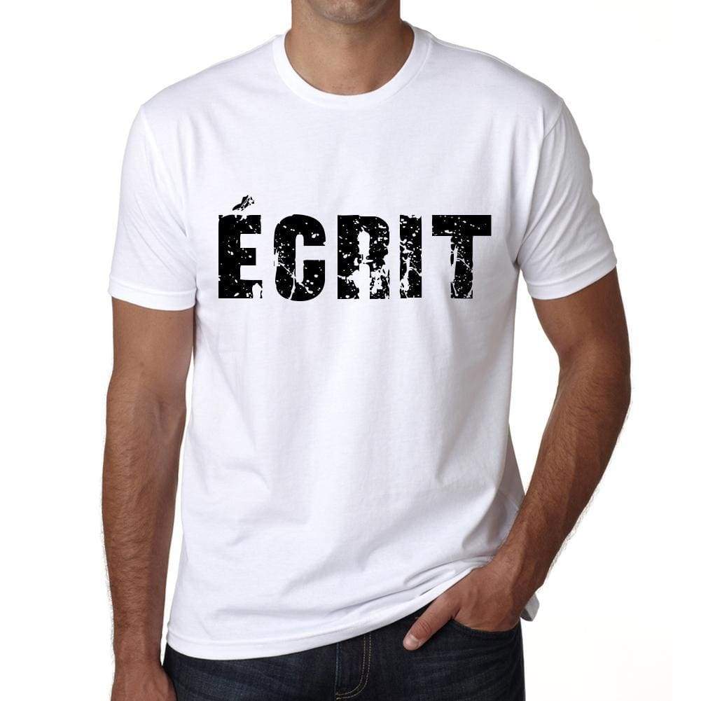 Mens Tee Shirt Vintage T Shirt Écrit X-Small White 00561 - White / Xs - Casual