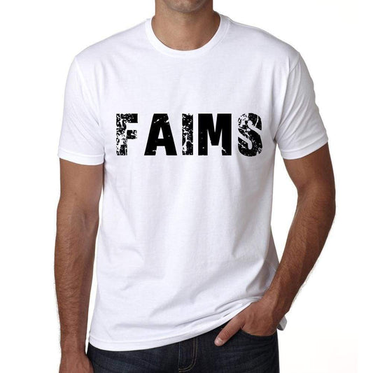 Mens Tee Shirt Vintage T Shirt Faims X-Small White 00561 - White / Xs - Casual