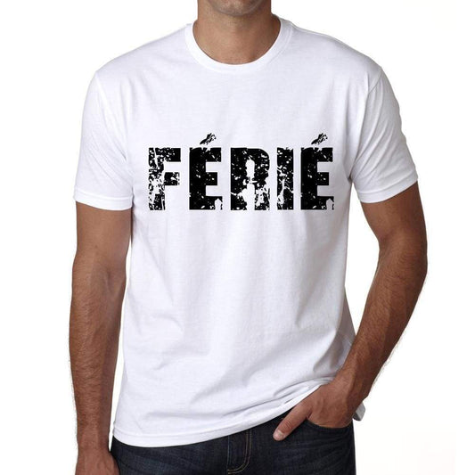 Mens Tee Shirt Vintage T Shirt Férié X-Small White 00561 - White / Xs - Casual