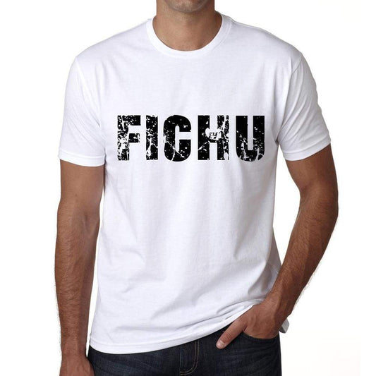 Mens Tee Shirt Vintage T Shirt Fichu X-Small White 00561 - White / Xs - Casual