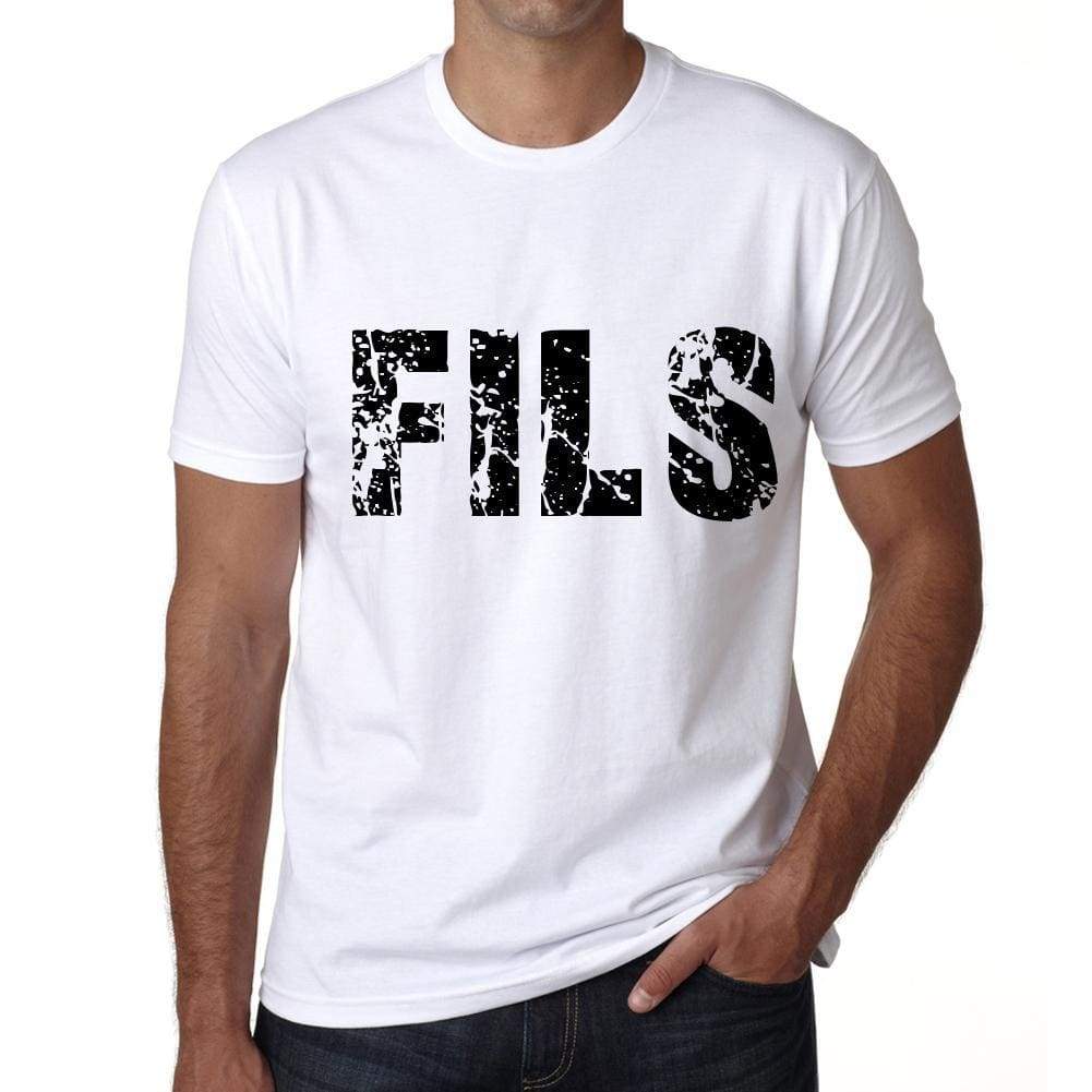 Mens Tee Shirt Vintage T Shirt Fils X-Small White 00560 - White / Xs - Casual