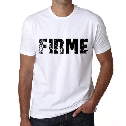 Mens Tee Shirt Vintage T Shirt Firme X-Small White 00561 - White / Xs - Casual