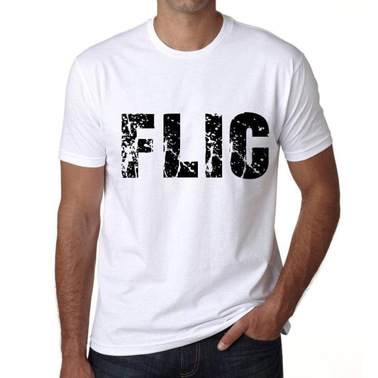 Mens Tee Shirt Vintage T Shirt Flic X-Small White 00560 - White / Xs - Casual