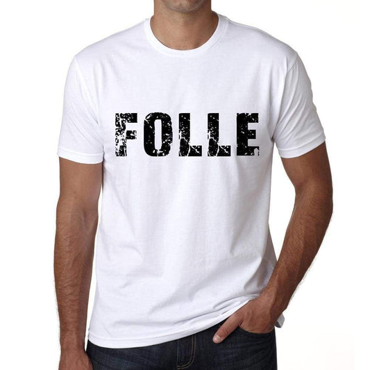 Mens Tee Shirt Vintage T Shirt Folle X-Small White 00561 - White / Xs - Casual