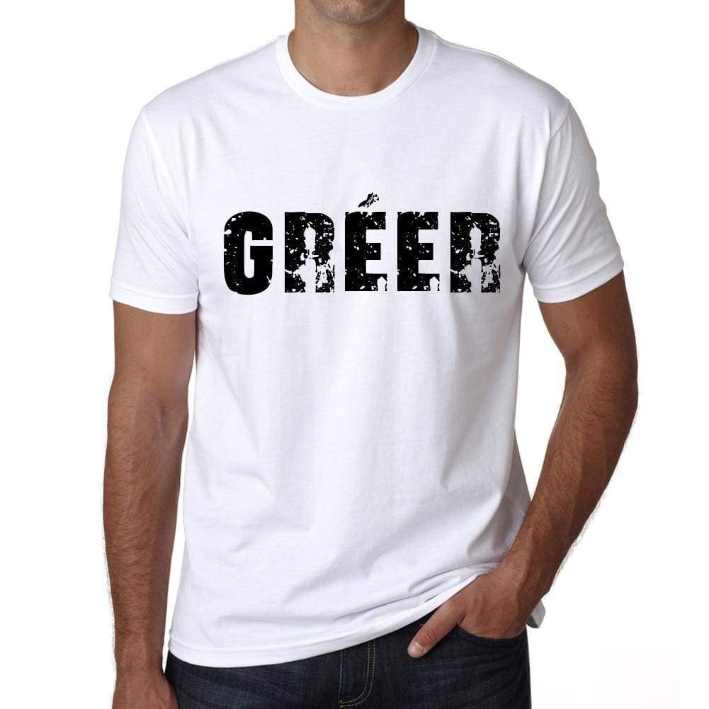 Mens Tee Shirt Vintage T Shirt Grèer X-Small White 00561 - White / Xs - Casual