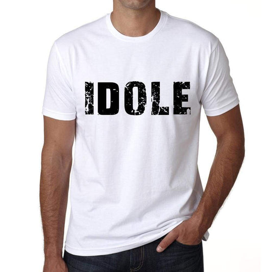 Mens Tee Shirt Vintage T Shirt Idole X-Small White 00561 - White / Xs - Casual