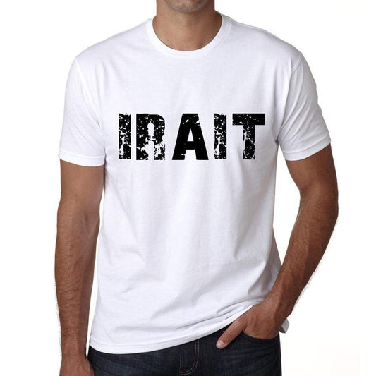 Mens Tee Shirt Vintage T Shirt Irait X-Small White 00561 - White / Xs - Casual