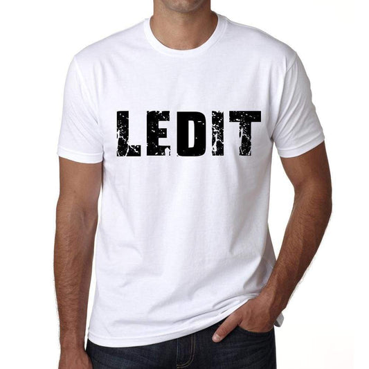 Mens Tee Shirt Vintage T Shirt Ledit X-Small White 00561 - White / Xs - Casual