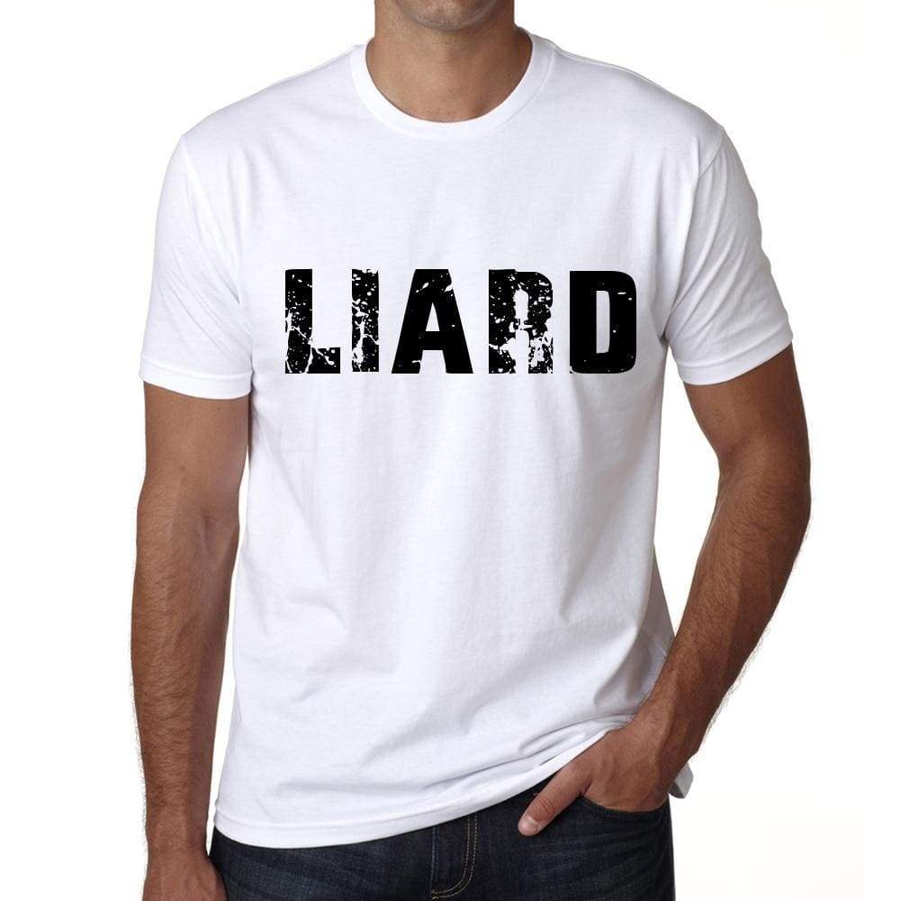 Mens Tee Shirt Vintage T Shirt Liard X-Small White 00561 - White / Xs - Casual