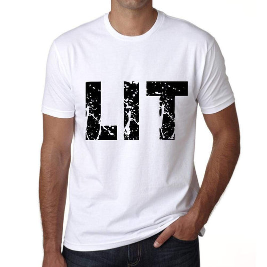 Mens Tee Shirt Vintage T Shirt Lit X-Small White 00559 - White / Xs - Casual