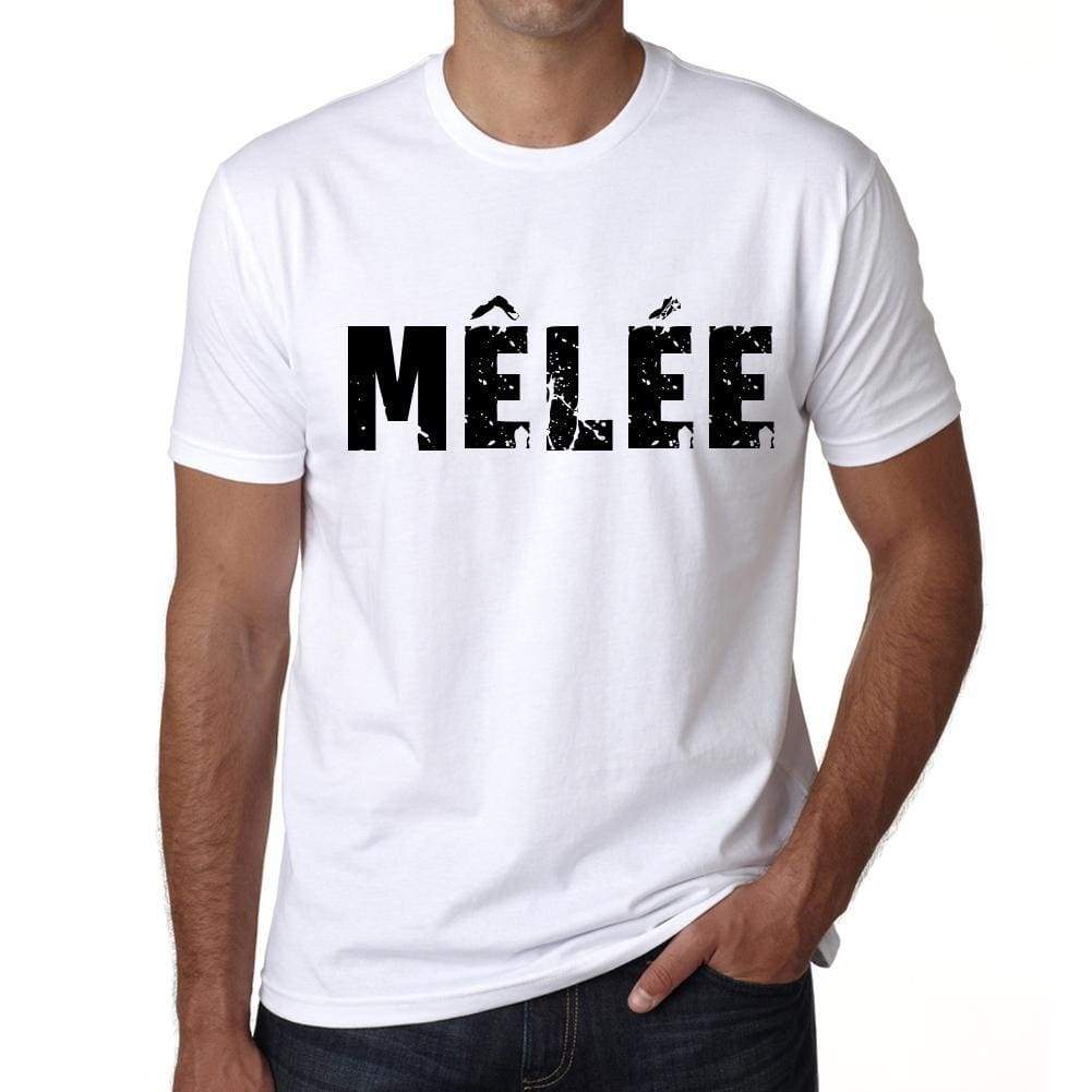 Mens Tee Shirt Vintage T Shirt Mêlée X-Small White - White / Xs - Casual