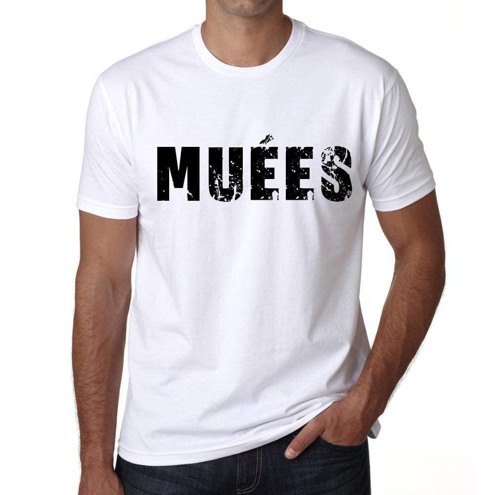 Mens Tee Shirt Vintage T Shirt Muées X-Small White - White / Xs - Casual