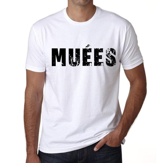 Mens Tee Shirt Vintage T Shirt Muées X-Small White - White / Xs - Casual