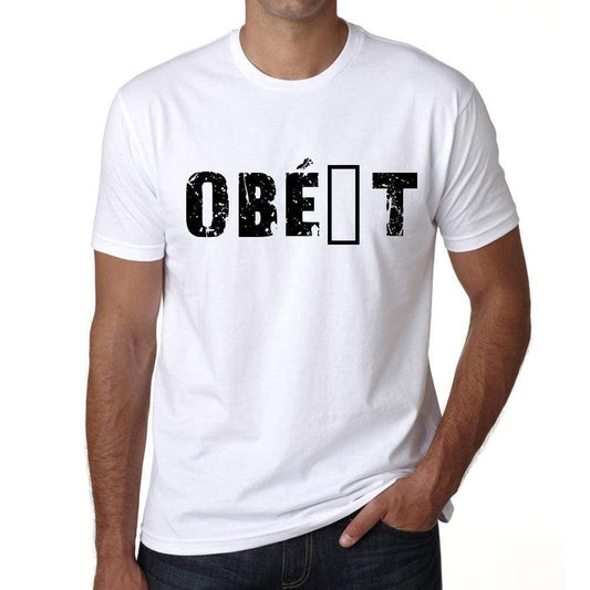 Mens Tee Shirt Vintage T Shirt Obéët X-Small White - White / Xs - Casual