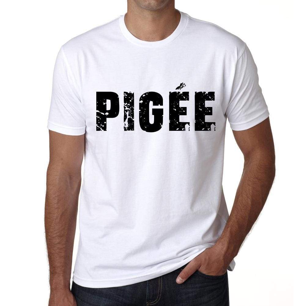 Mens Tee Shirt Vintage T Shirt Pigée X-Small White - White / Xs - Casual